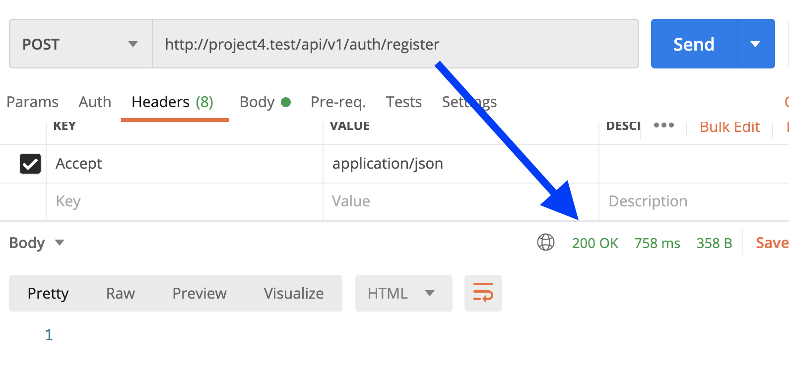 Laravel API Postman