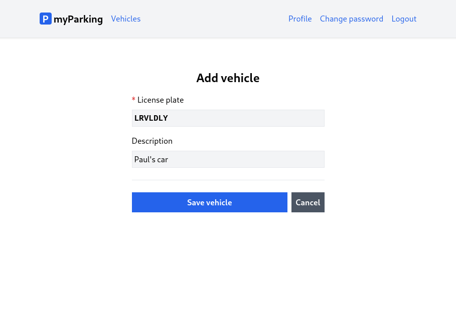 Add vehicle