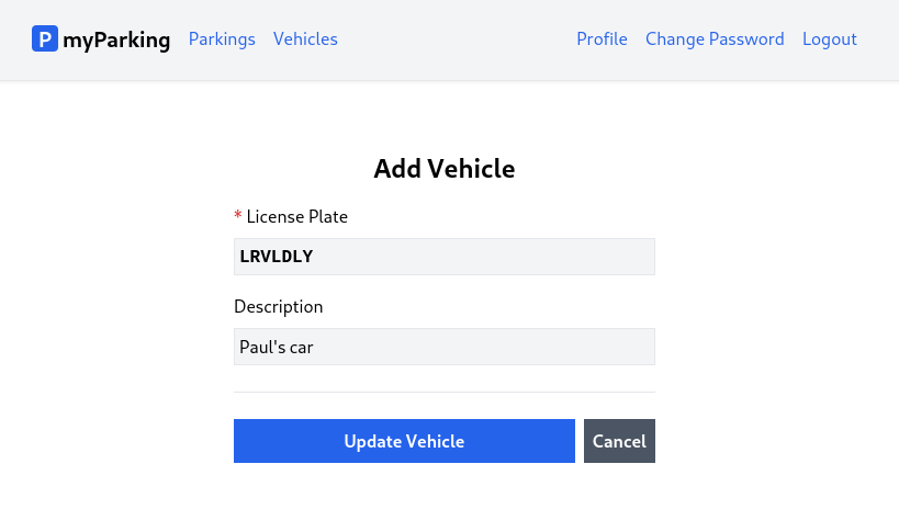 Update vehicle