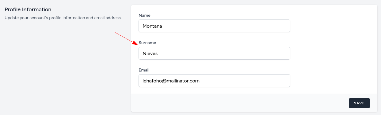 surname field in jetstream