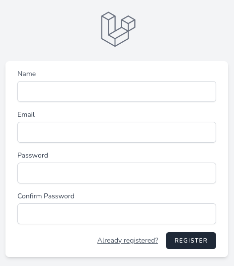 default breeze register page