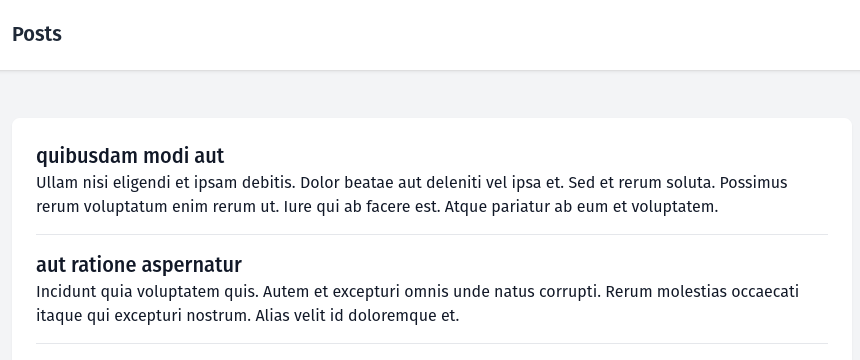 list of posts