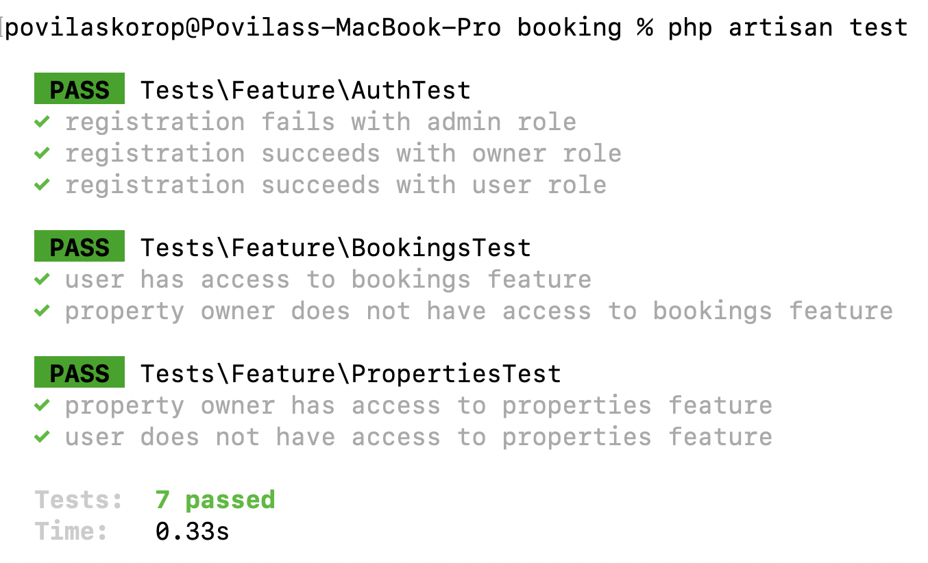 Auth Test Permissions
