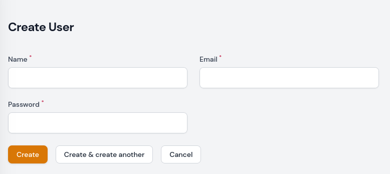 create user form