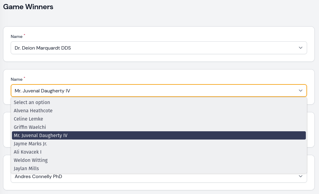 custom page result