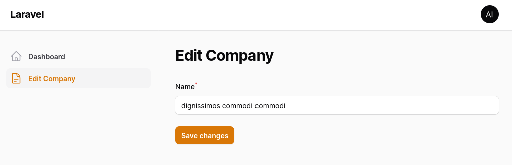 edit company page