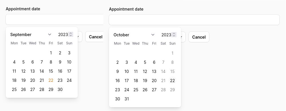 disabled weekend dates