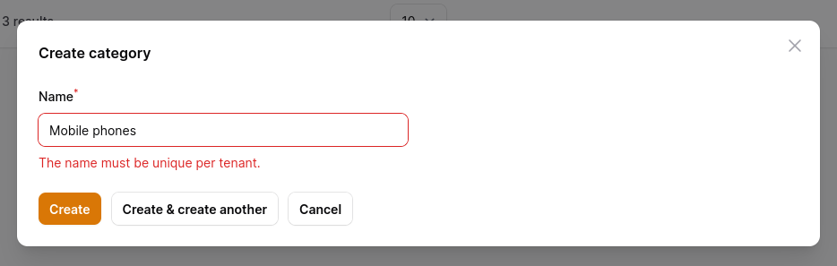 unique column per tenant