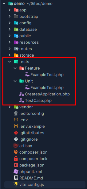 tests directory