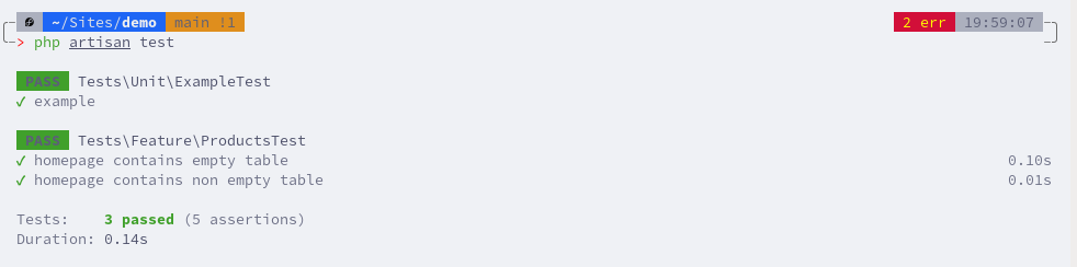 tests sqlite green
