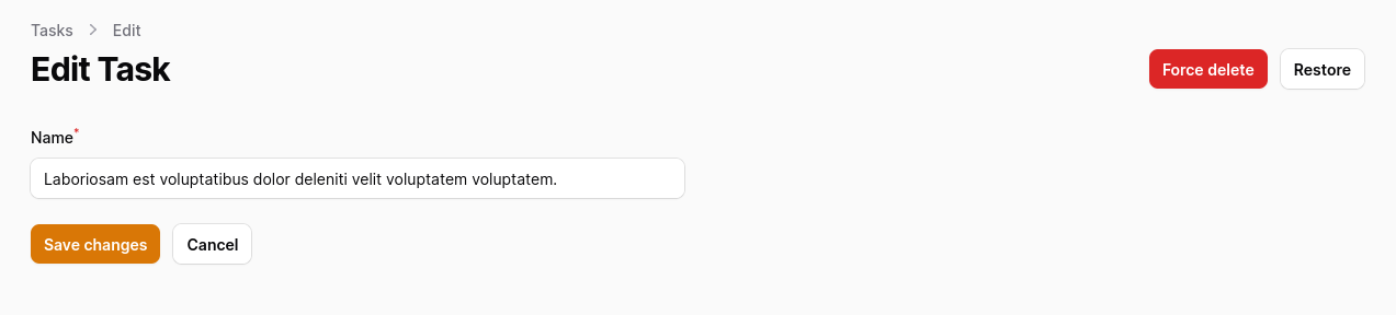 Filament Soft Deleted Record Edit Page Force Delete And Restore Buttons