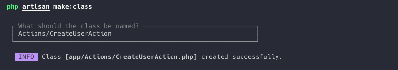 make class command