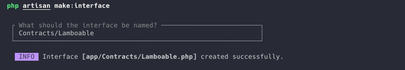 make interface command